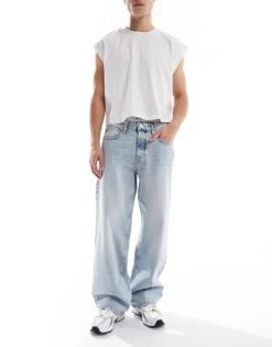 Calvin Klein Jeans 90s Loose Jeans In Light Wash For Men Denim Light