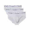Calvin Klein Icon Cotton Stretch 3 Pack Hip Briefs In Triple White For Men