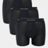 Calvin Klein Icon Cotton Stretch 3 Pack Boxer Briefs In Triple Black For Men