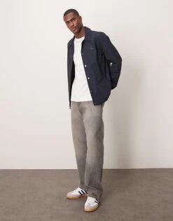 Calvin Klein Jeans Nylon Coach Jacket In Navy For Men Dark Sapphire