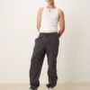 Calvin Klein Jeans Cotton Interlock Joggers In Phantom For Men
